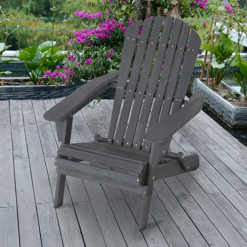 FDW Folding Adirondack Chairs Set of 2, All Weather Patio Chairs Outdoor Fire Pit Chairs for Patio Lawn Garden Backyard Deck Pool Beach - Image 2